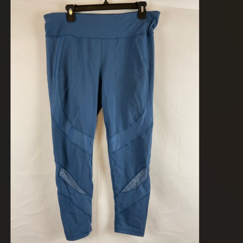 Sweaty Betty The Power 7/8 Length Leggings XL Blue Mesh Details